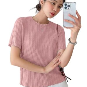 greciilooks women's poly cotton regular fit crop top, loose fit oversized shirts & stylish korean tank tops for summer wear