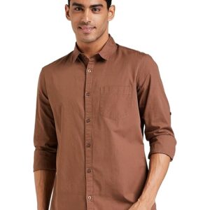 amazon brand symbol men's cotton shirt | casual | plain | full sleeve | summer regular fit (available in plus size and combo pack of 2)