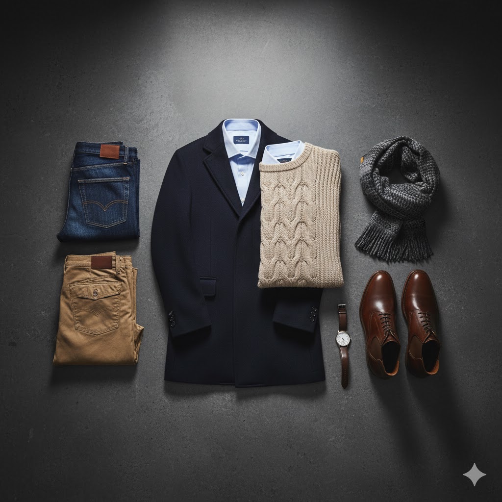 Smart casual men's winter outfit